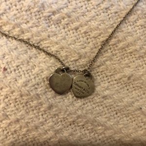 BROKEN Tiffany double heart necklace